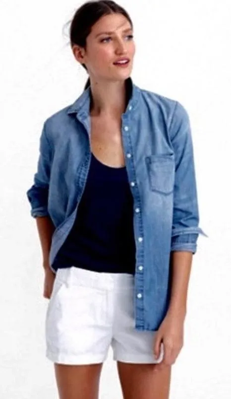 J. Crew 100% Cotton Chino Broken-In White Shorts - Image 4