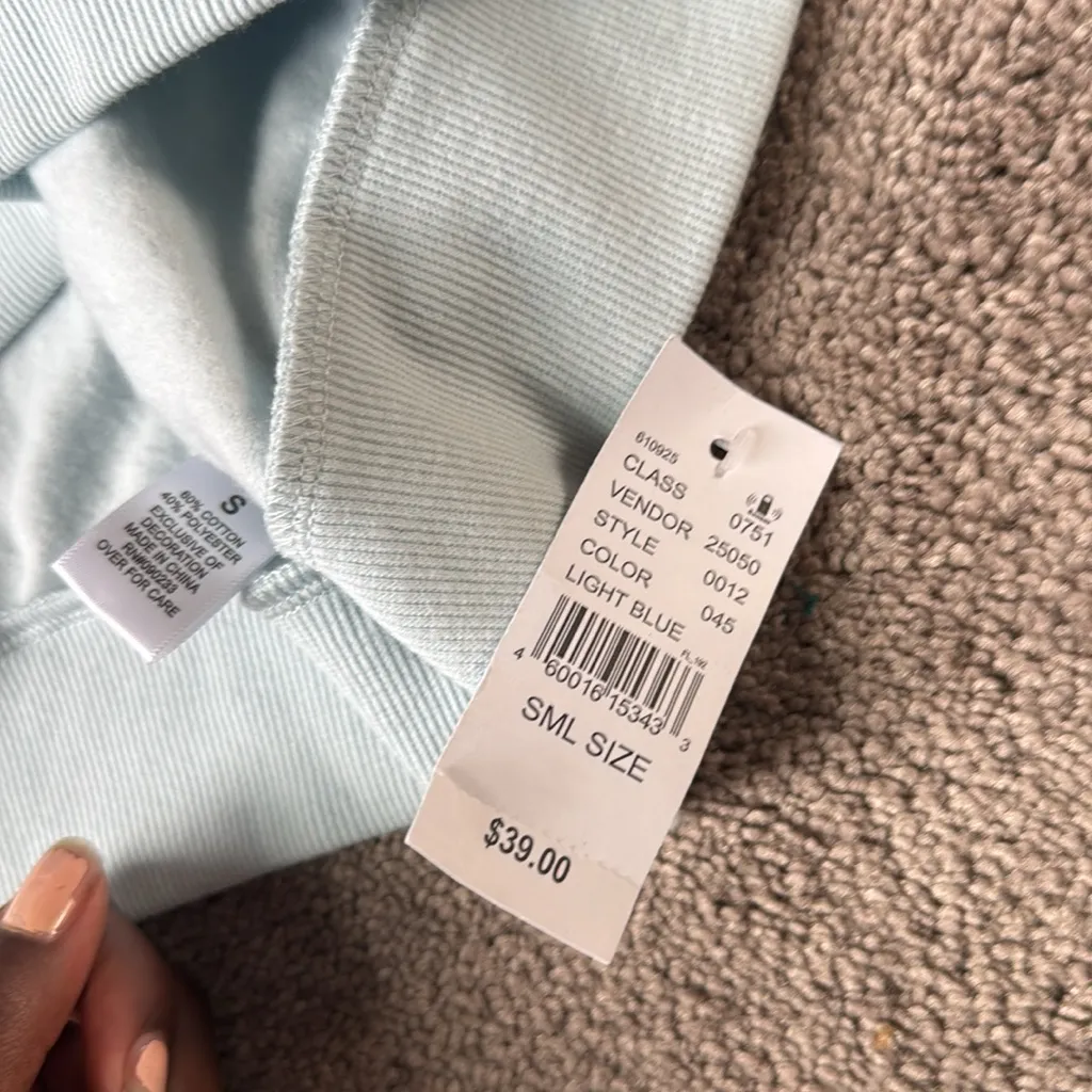 PLAYBOY Pacsun Soft Blue Polo Cropped Top SIZE S - Image 5