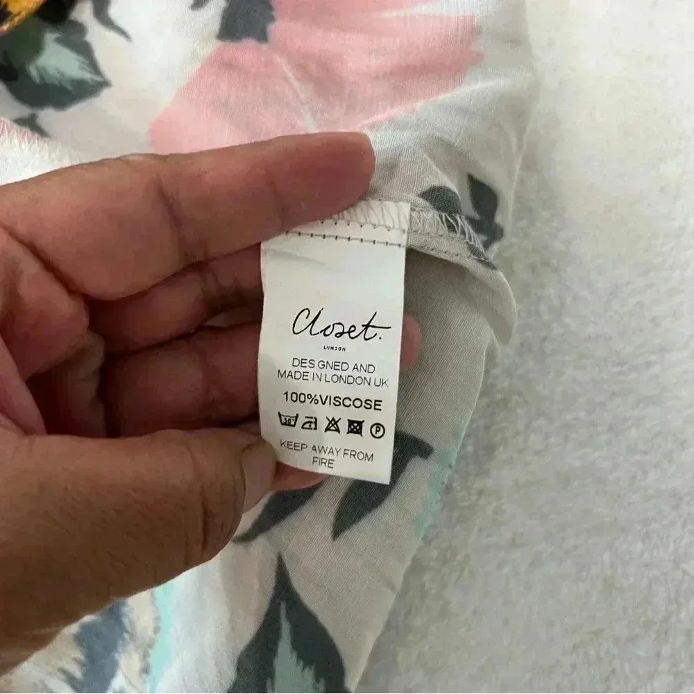 Closet London floral tropical dress Size 8 Orange - Image 12