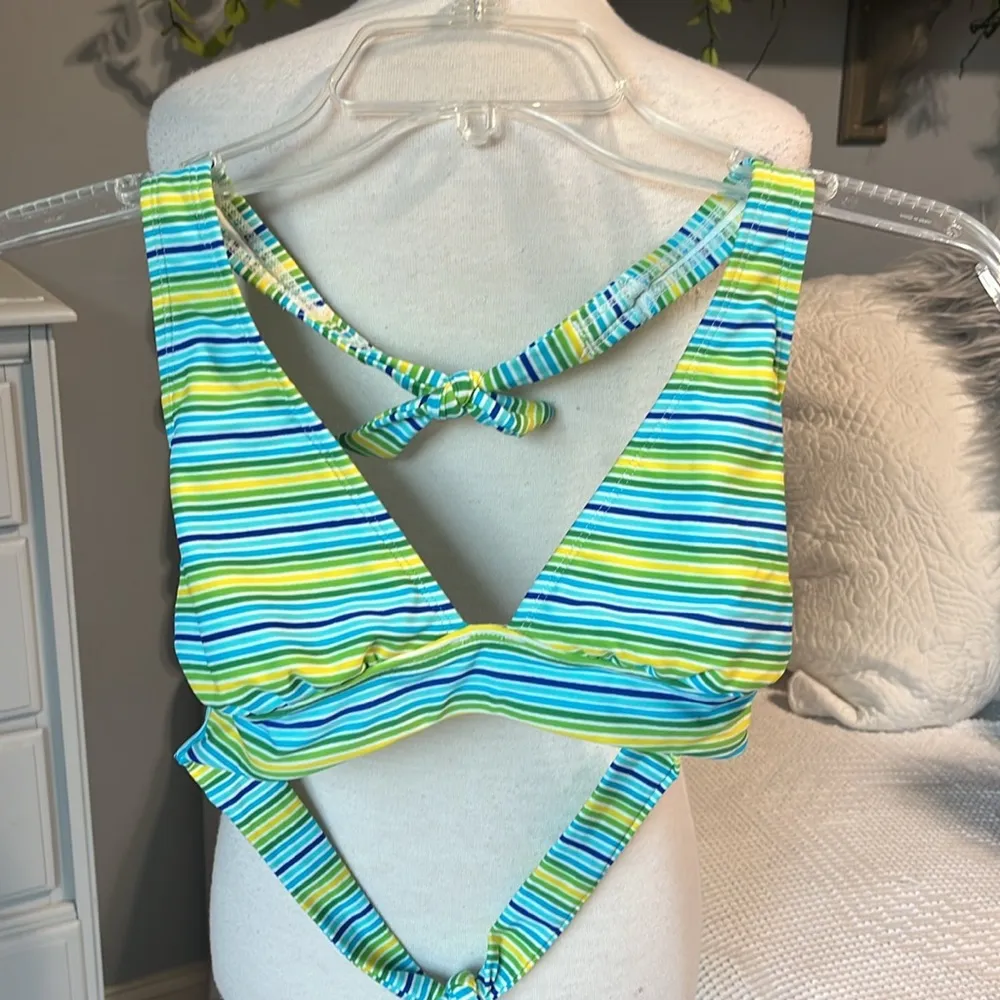 Old Navy Colorful Striped Bikini Top Womens Small - Image 3