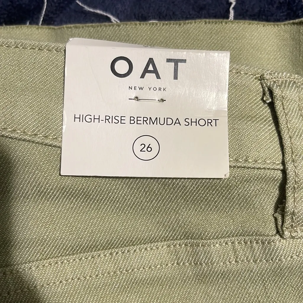 OAT High Rise Bermuda Short Green Size 26 - Image 3