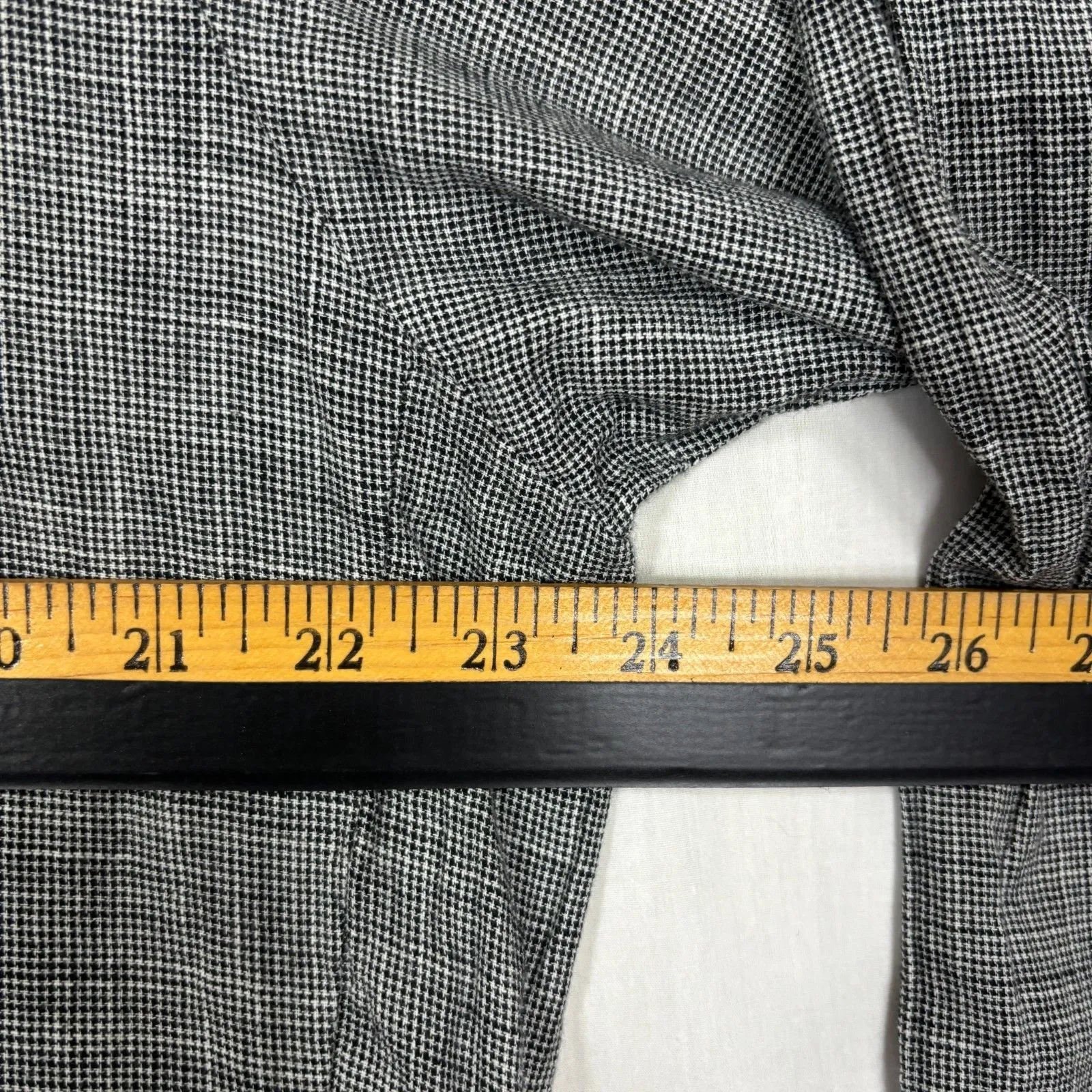 Tulip Shirt Dress XL Black White Plaid Midi Cotton Pockets Lagenlook Minimalist - Image 8