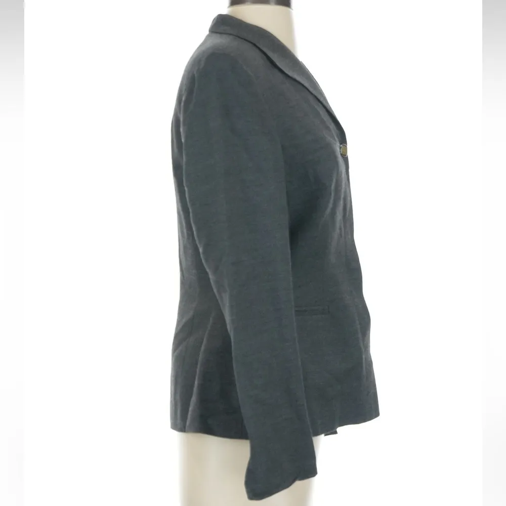 Vintage Cache Gold Label Zion New York Grey Shimmer Blazer Jacket Wool Size 4 - Image 8