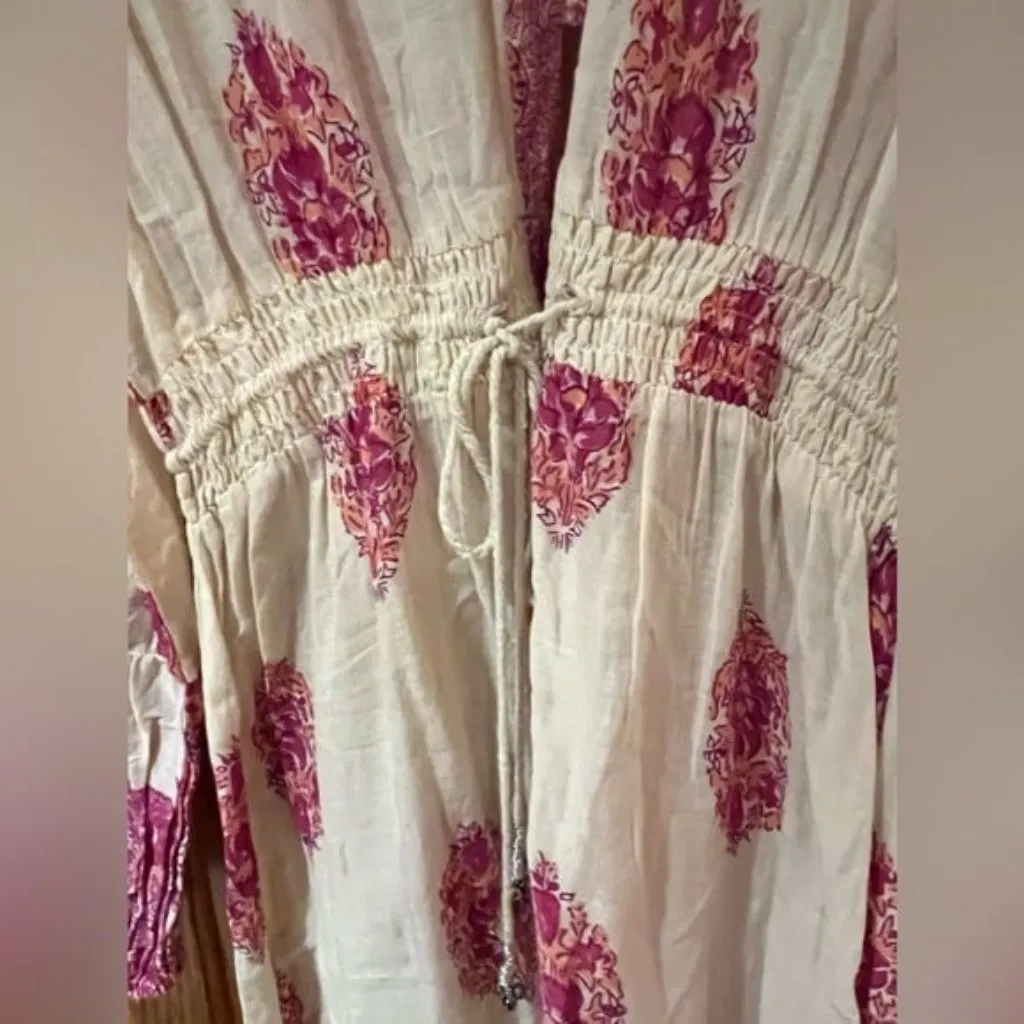 BILLABONG Pretty Lady High-Low Cotton Maxi Dress Balloon Sleeves Size Medium‎ - Image 8