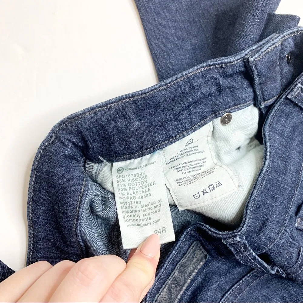 Adriano Goldschmied The Farrah High Rise Skinny Jeans Dark Wash Denim Size 24 - Image 8