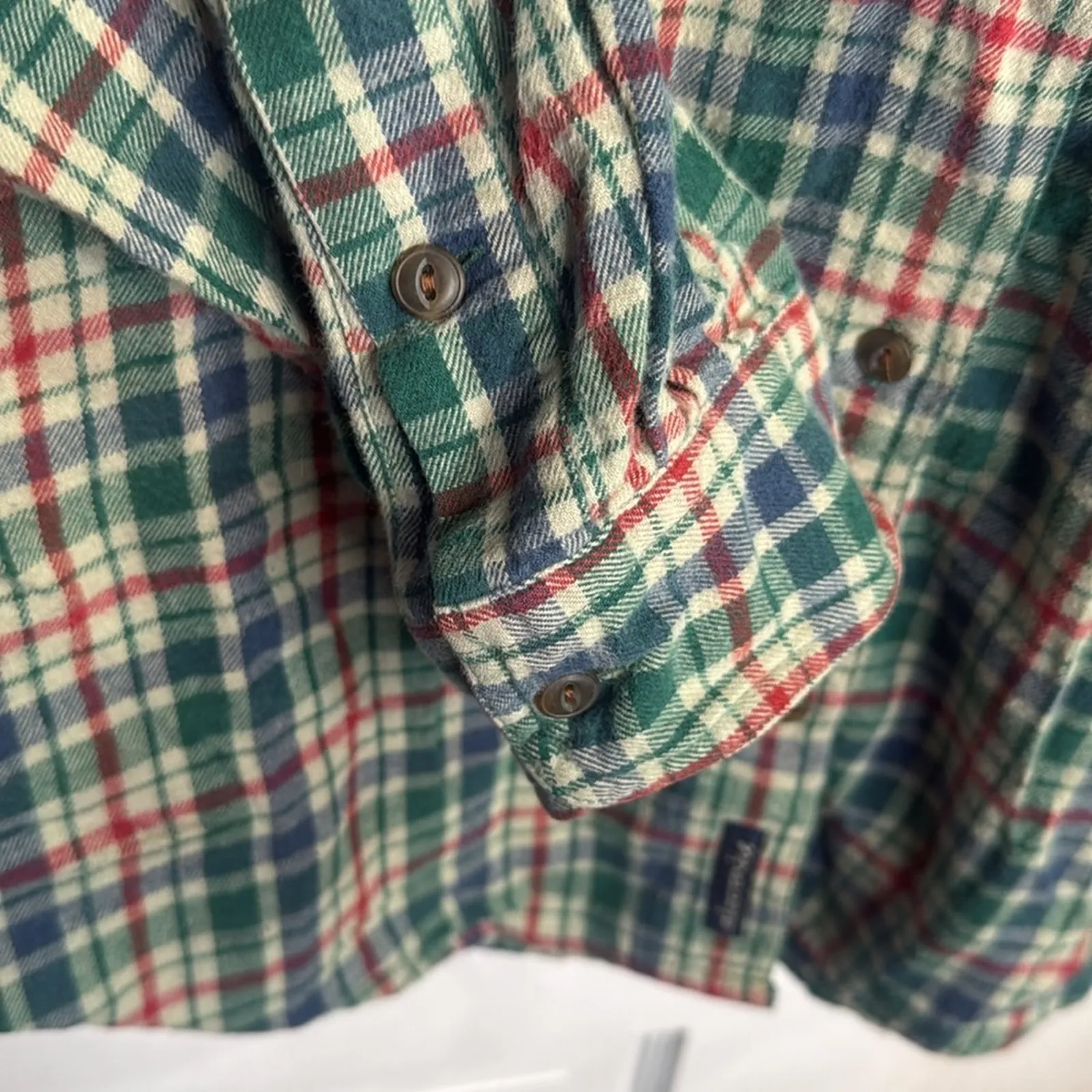 Abercrombie & Fitch Women’s Multicolor Plaid Vintage Flannel Shirt W1305 Sz S - Image 4