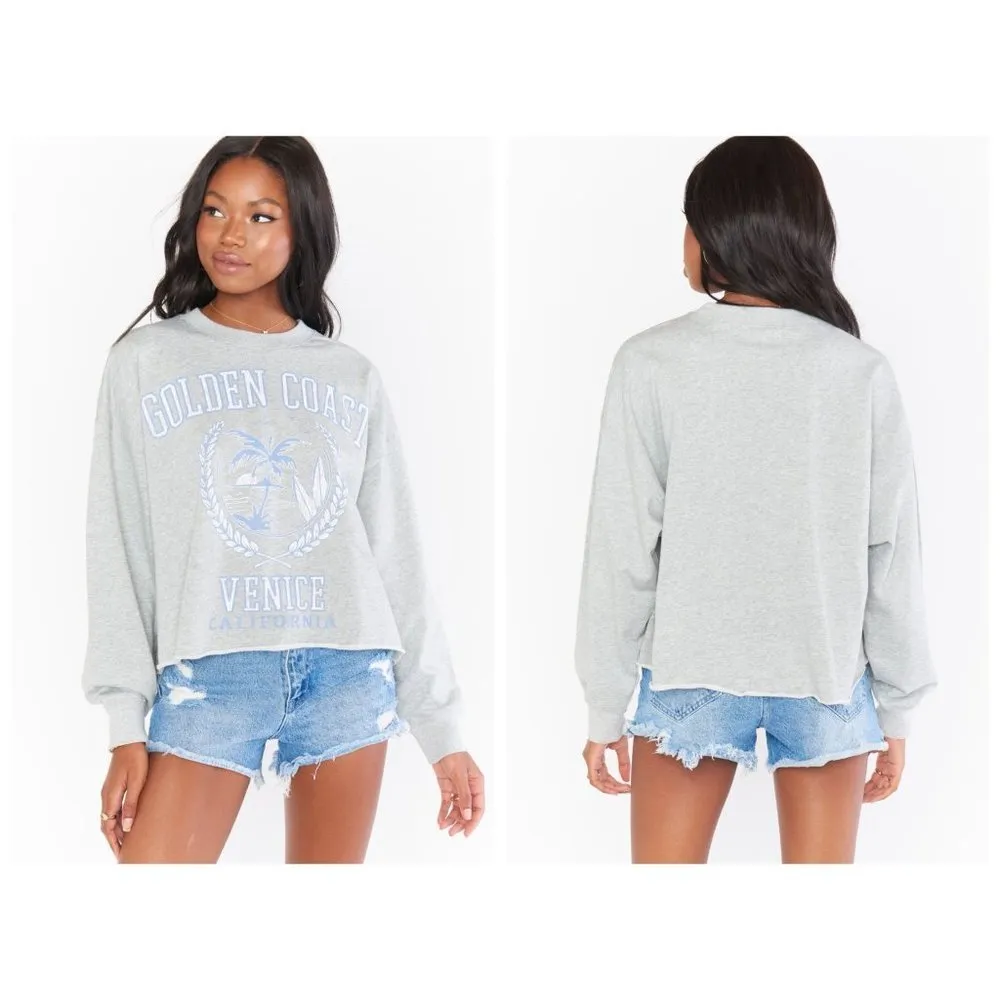 💕SHOW ME YOUR MUMU💕 Snooze Sweatshirt ~ Golden Coast Graphic Venice CA L NWT - Image 4