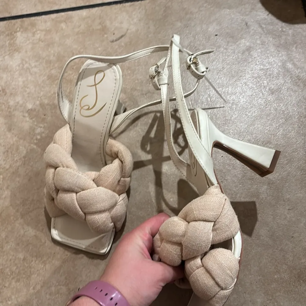 Sam Edelman Courtney Braided Cream Heel Sandal - Image 5