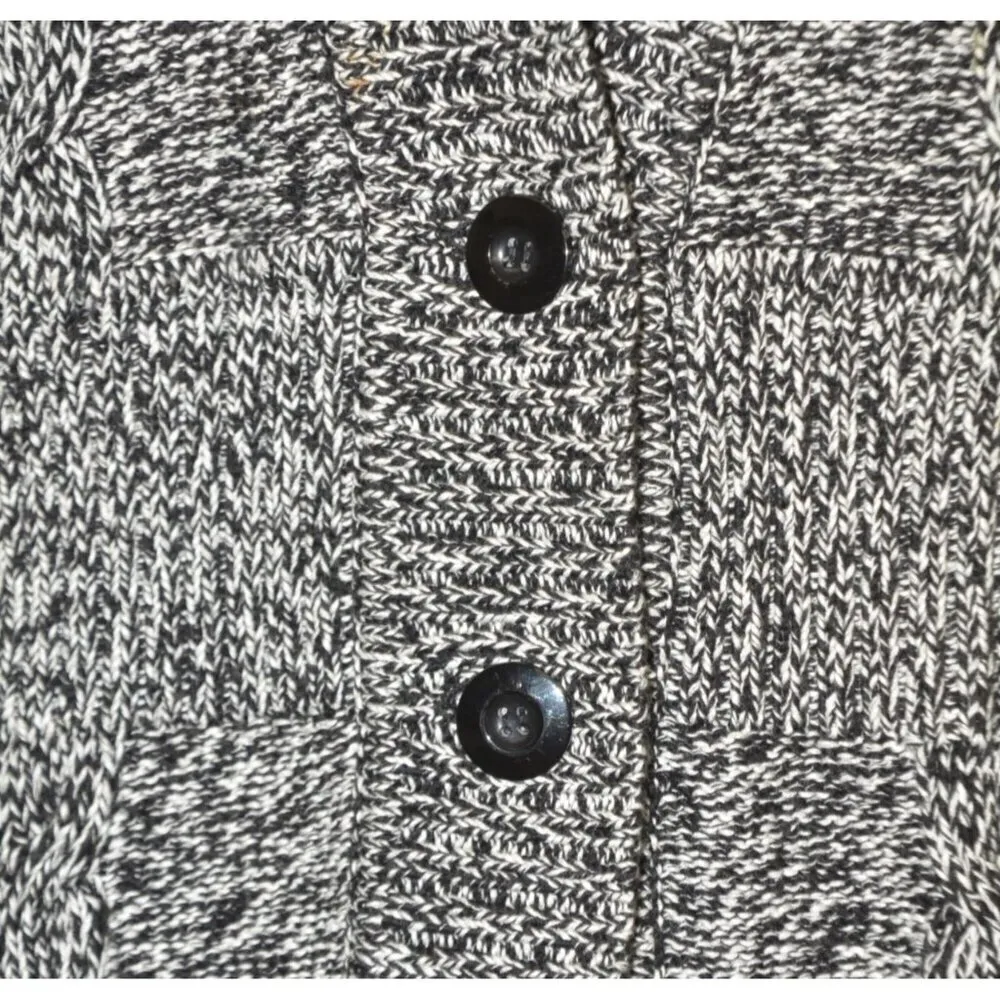 Kenneth Cole Reaction Gray Heathered Ladies XL Short Sleeve Cardigan Chunky Knit - Image 6