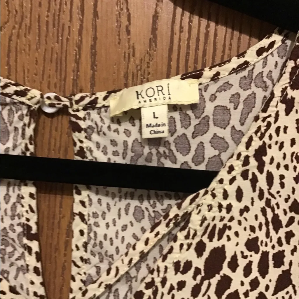 Woman Size Lg Crisscross Deep V-Neck Wrap Cris Cross Long Sleeve Bell Boutique - Image 4