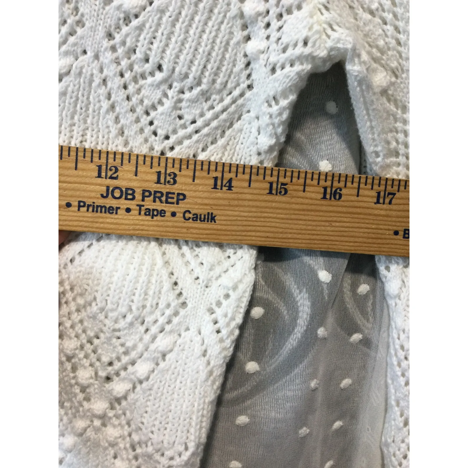 Loft  White Pointelle Knit Long Sleeve‎ Sweater Size SP Women's - Image 4