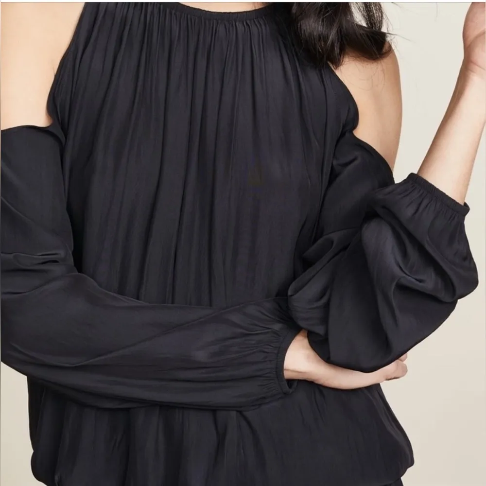 Ramy Brook  Lauren Cold Shoulder Mini Dress in Black Small - Image 5