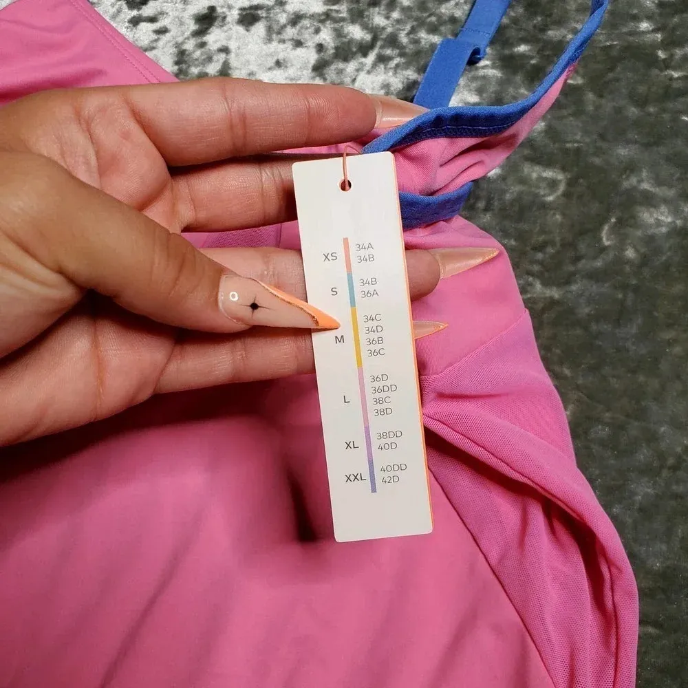 Colsie Pink Mesh Bodysuit Size M - Image 4