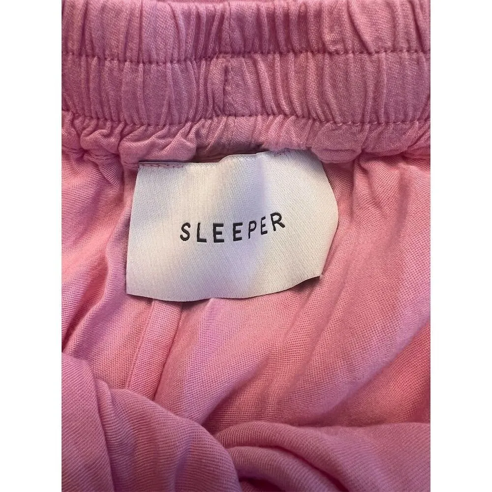 Sleeper Women's Pink Cuffed Drawstring Lounge Pants Size 1​ - Image 4