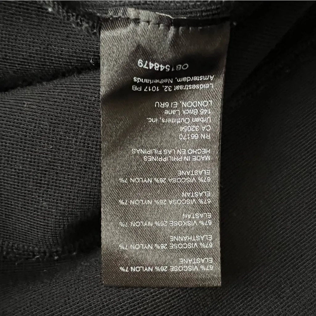 Anthropologie Maeve Women’s Slim One Shoulder Black Stretch Knit Midi Dress 10 - Image 10