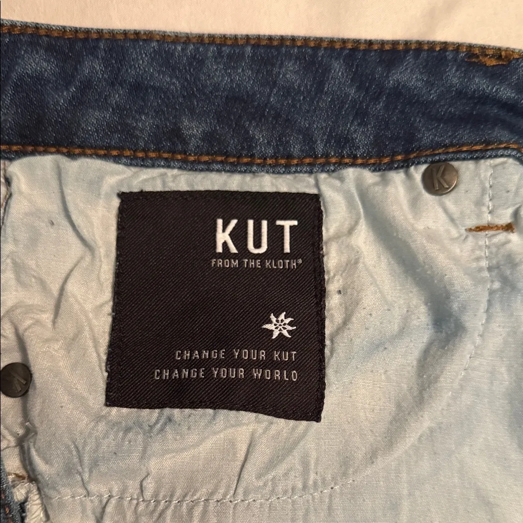 Kut from the Kloth Blue Denim Skirt - Image 4