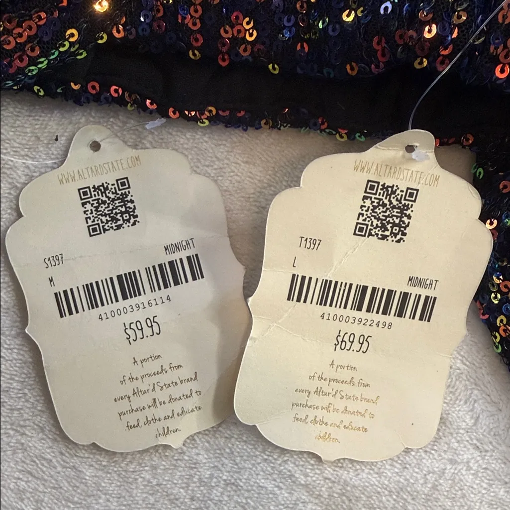 Altar’d State Sequin Mini Skirt & Long Sleeve Crop Top Set – NWT - Image 15