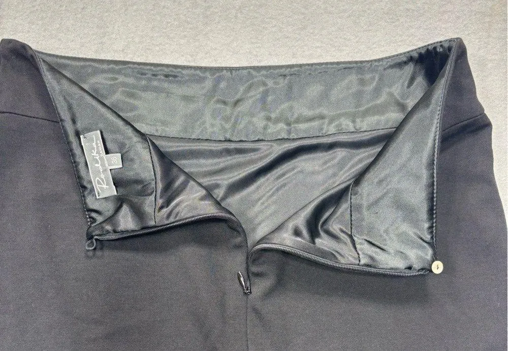 Rodika Zanian EU 36 US 6 / 8 Black Classic Formal Mini Pencil Skirt Professional - Image 6