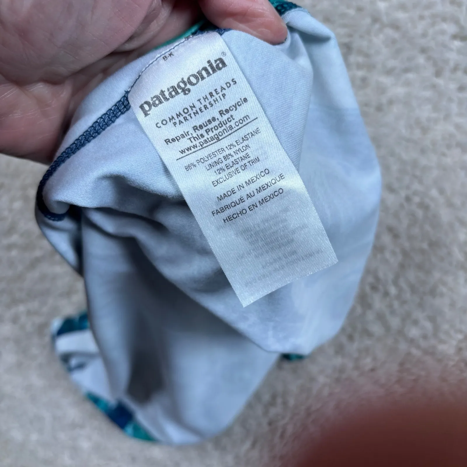 Patagonia Women's M Marbled Blue Green Tank Top Racerback Athletic - Image 7