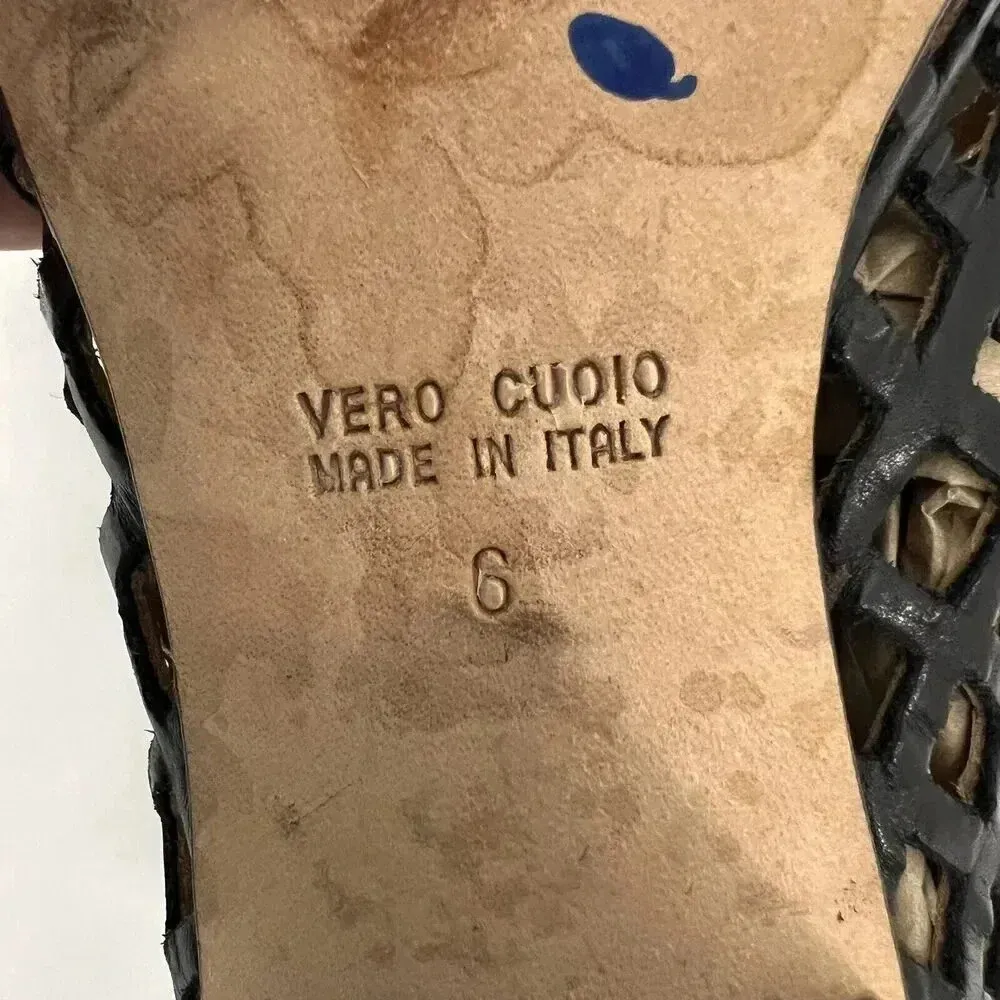 Aquatalia by Marvin K Perforated Fishnet Laser Cut Ankle Booties Black Leather 6 - Image 6