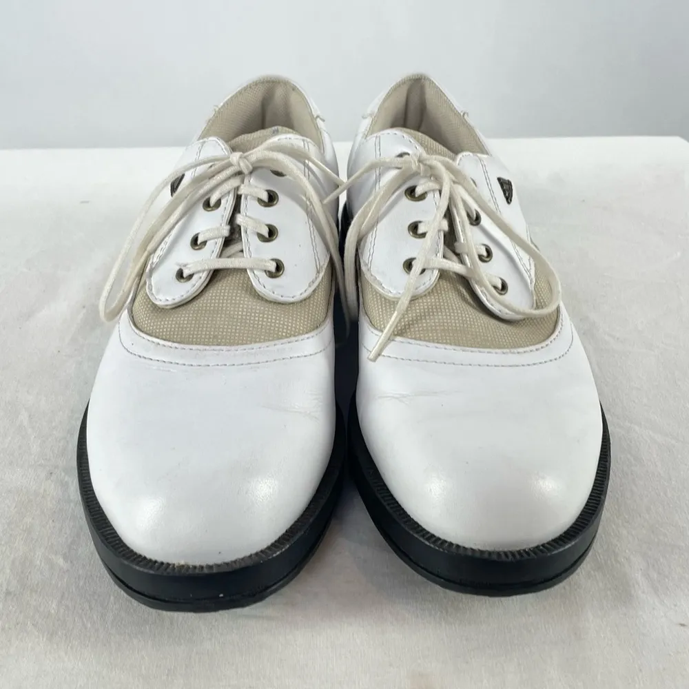 Adidas Golfing Lace Up Cleated Shoes‎ in White Size 6.5 - Image 3