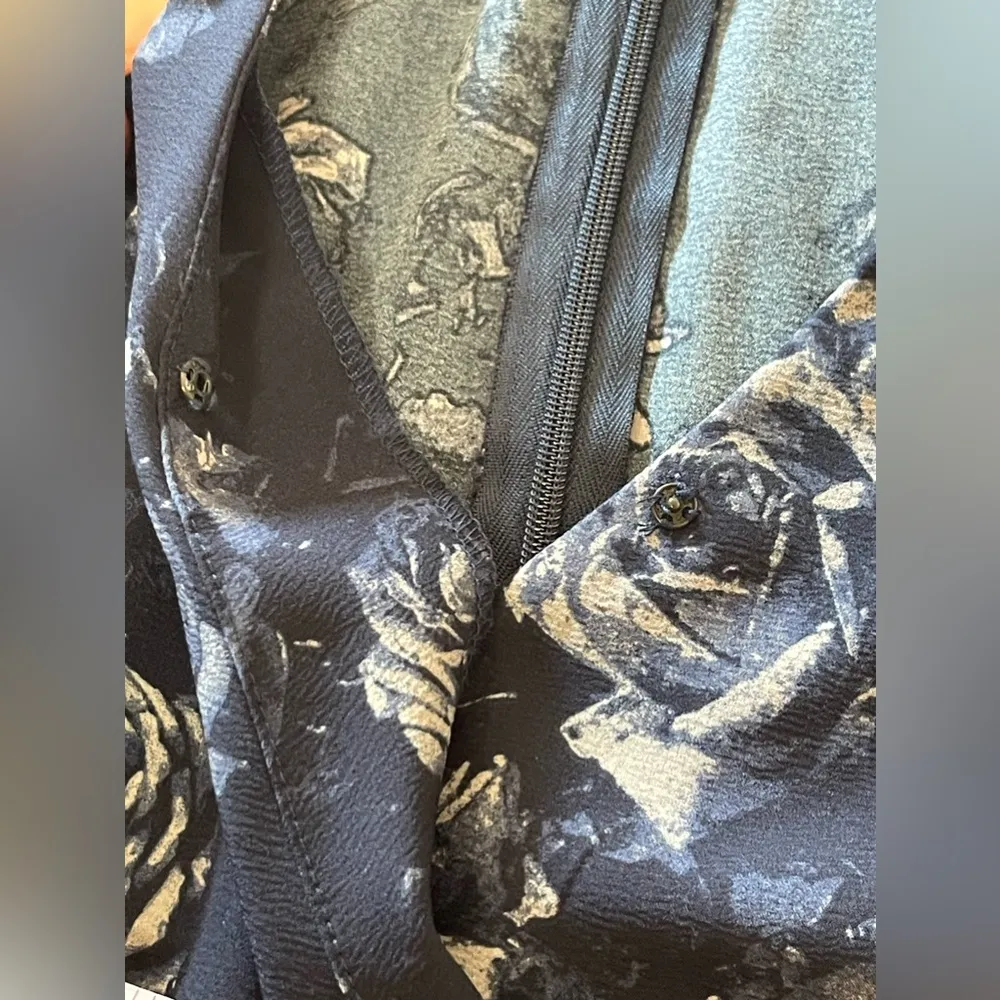 Stories by Kelly Osbourne Jumpsuit Women's Plus Size 1X Blue Floral V - Image 13