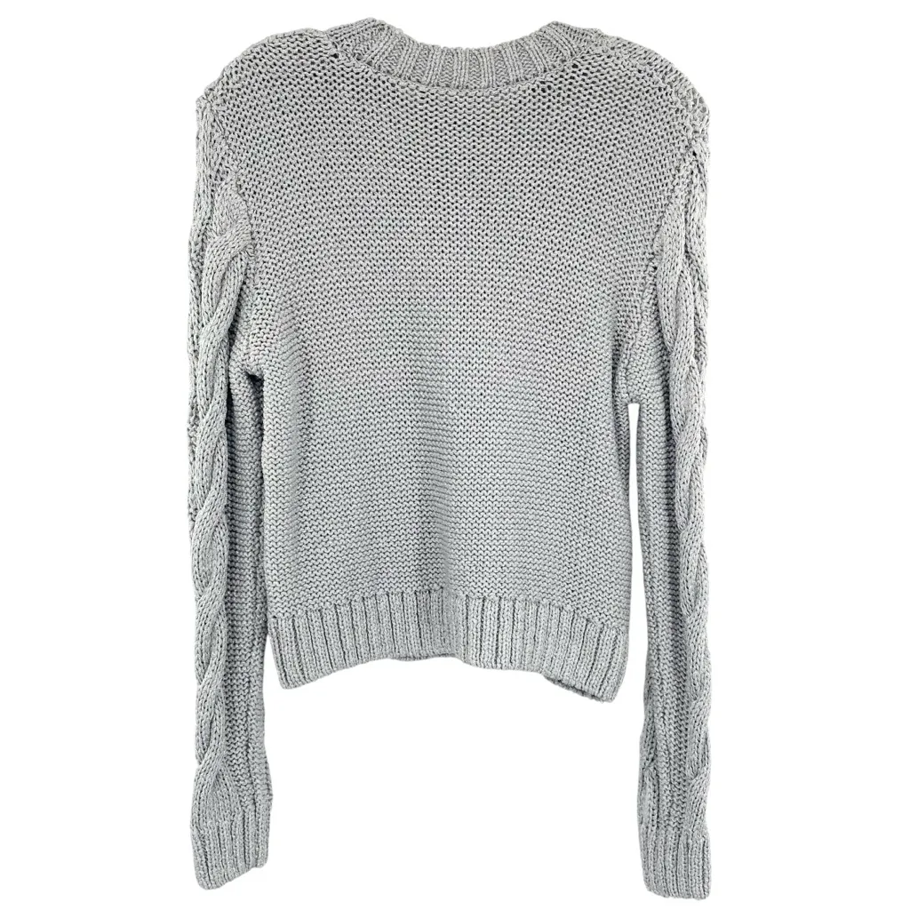 Mango Braided Metallic Cable Knit Sweater - Image 8