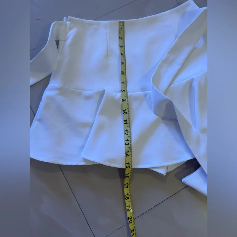 Endless Rose  FLOUNCE WAIST TIE MINI SKORT ruffle white zipper size M - Image 5