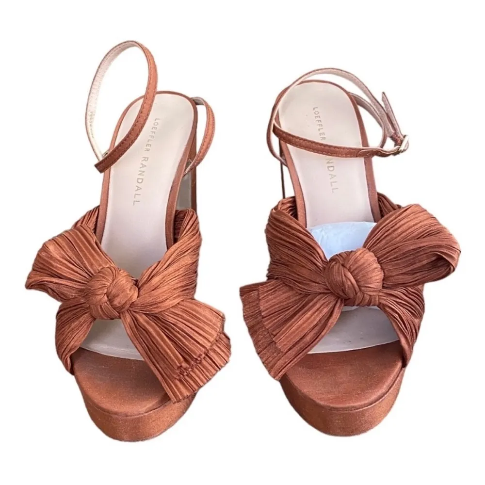 Loeffler Randall Natalia Platform Sandal Block Heel
Terracotta Organza NEW - Image 7