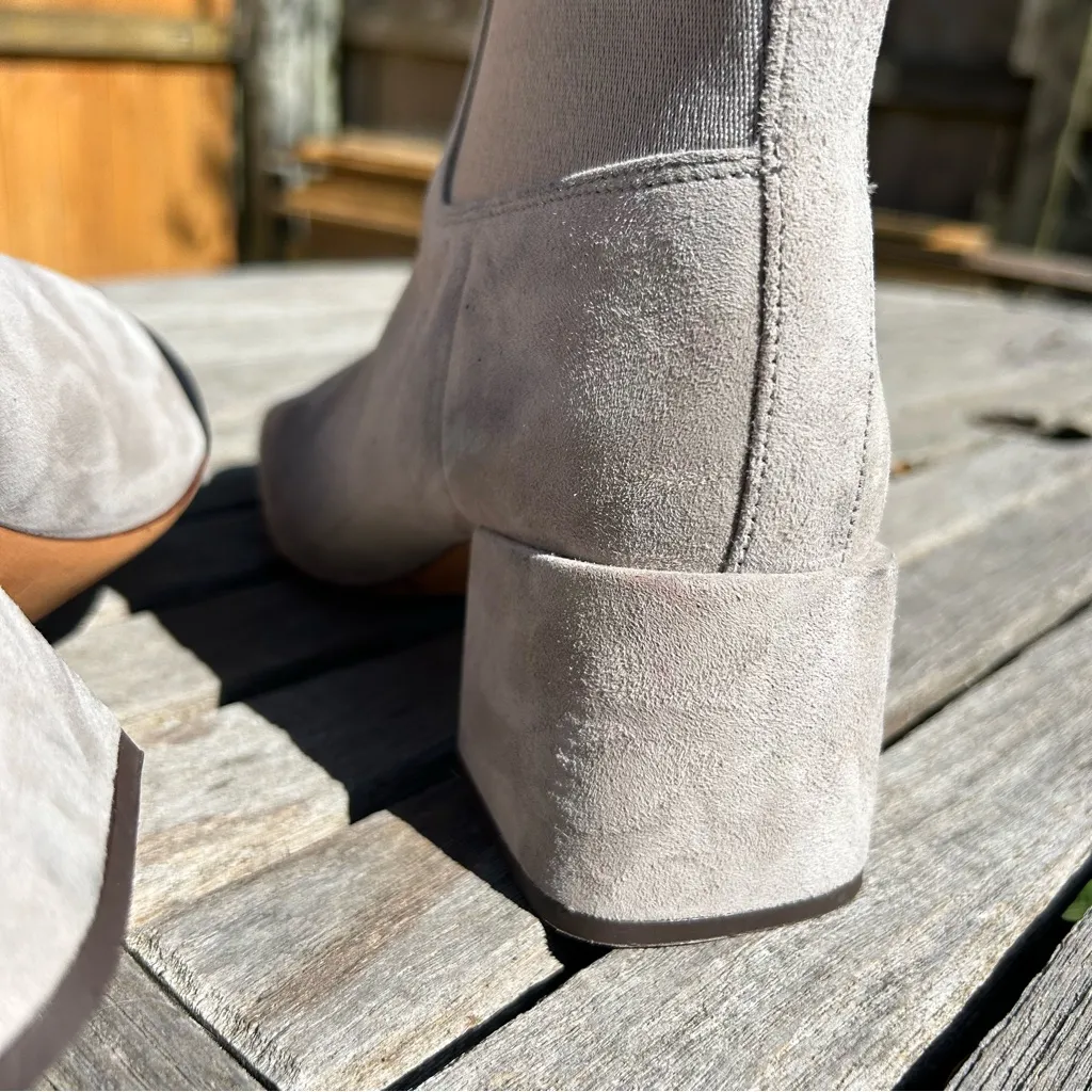 VINCE Blakely Ankle Boots  Suede Block Heel‎ Gray 7.5 - Image 7