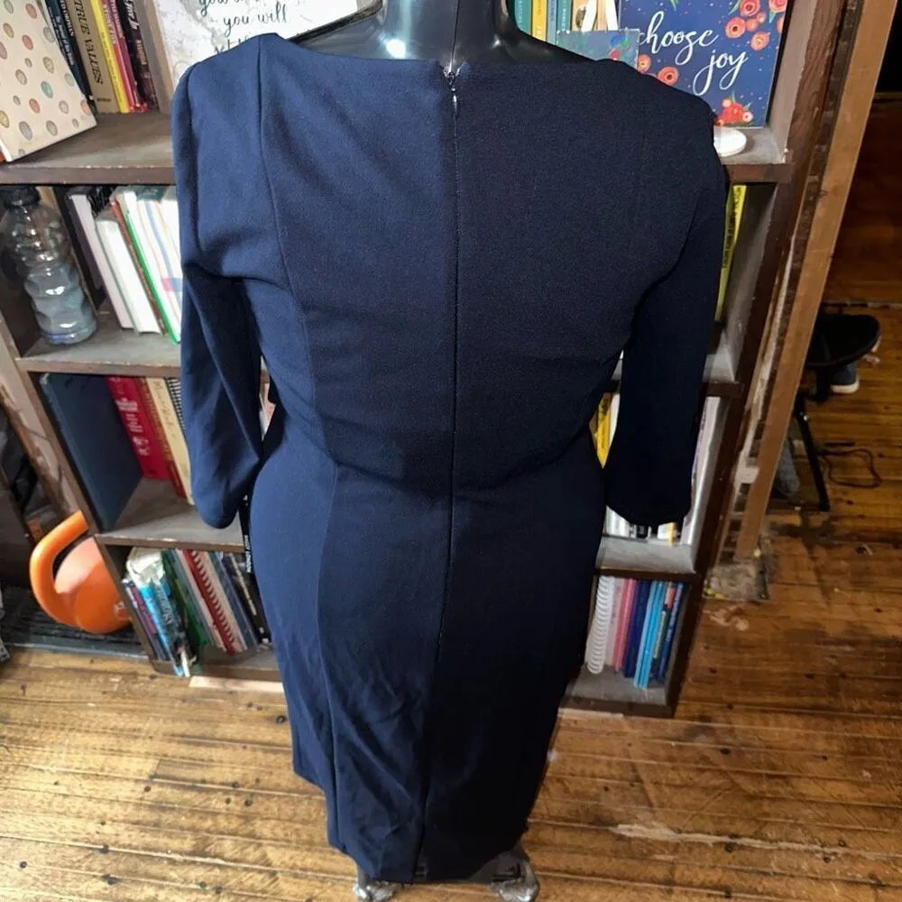 Maggy London twilight twist fitted navy size 10 dress - Image 5