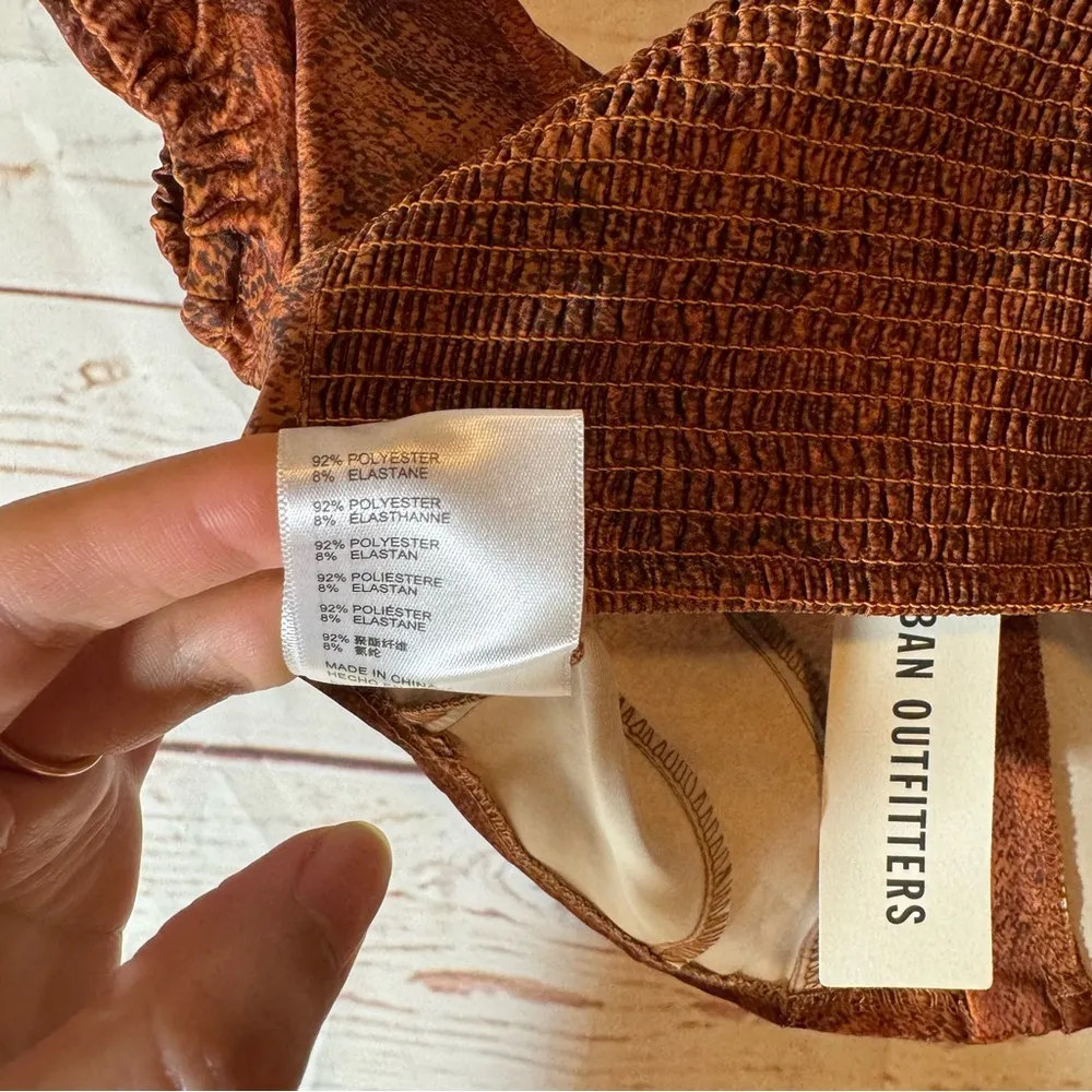 Urban Outfitters • Crop Top • Snakeskin Print • Brown • Medium - Image 6