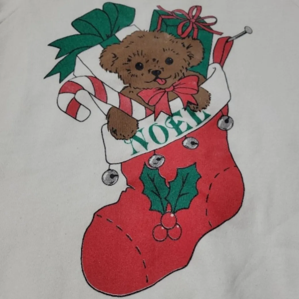 Jerzees 90's Vintage  Sweatshirt Size Small Vintage Christmas Sweatshirt Graphic Print Sweatshirt - Image 4