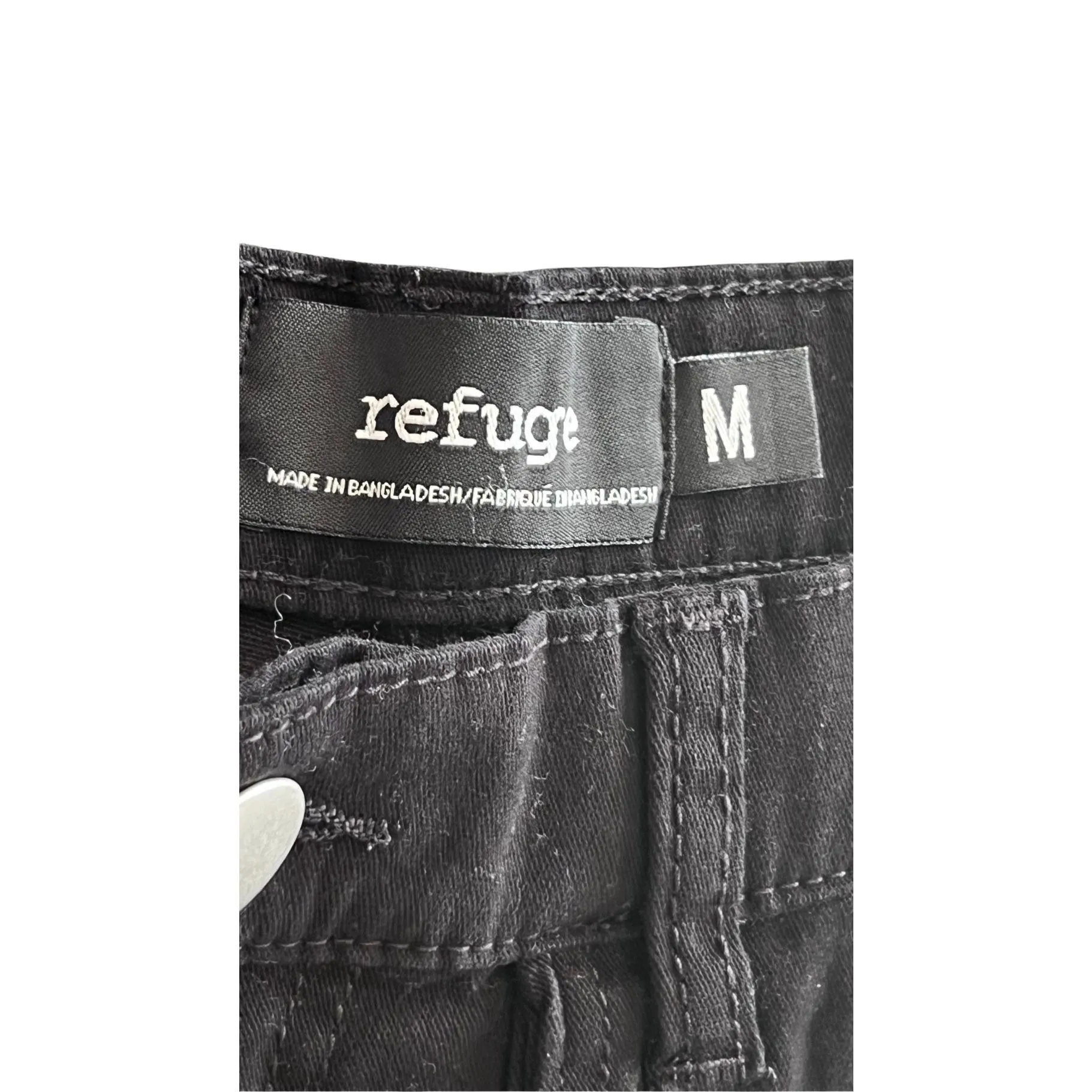 Refuge Women Black Cargo Jogger Pant Size M - Image 3