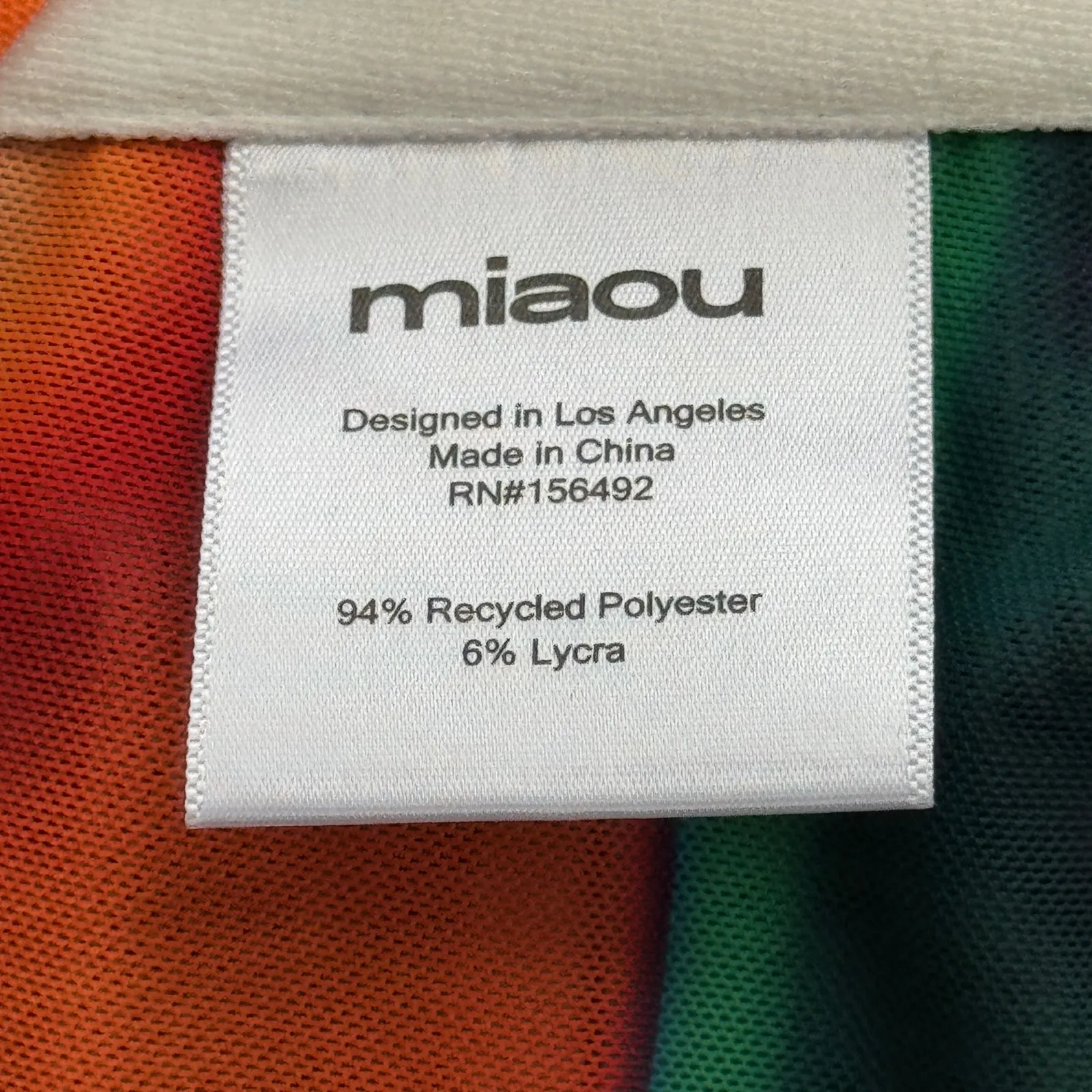 Miaou Tati Mesh Tie Top Thermal Orange Multicolor Size Medium‎ NWT - Image 10
