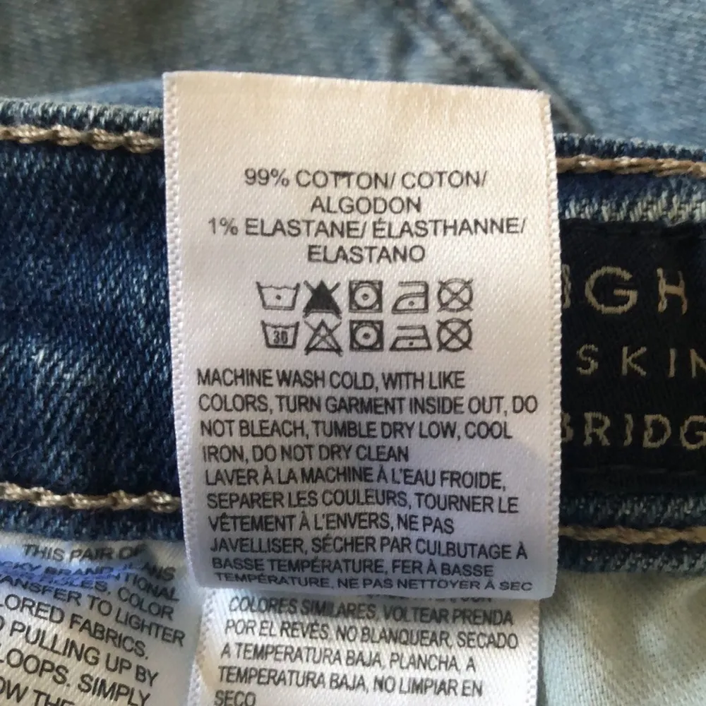 NEW Lucky Brand High Rise Raw Hem Bridgette Skinny Blue Jeans 8/29 - Image 8