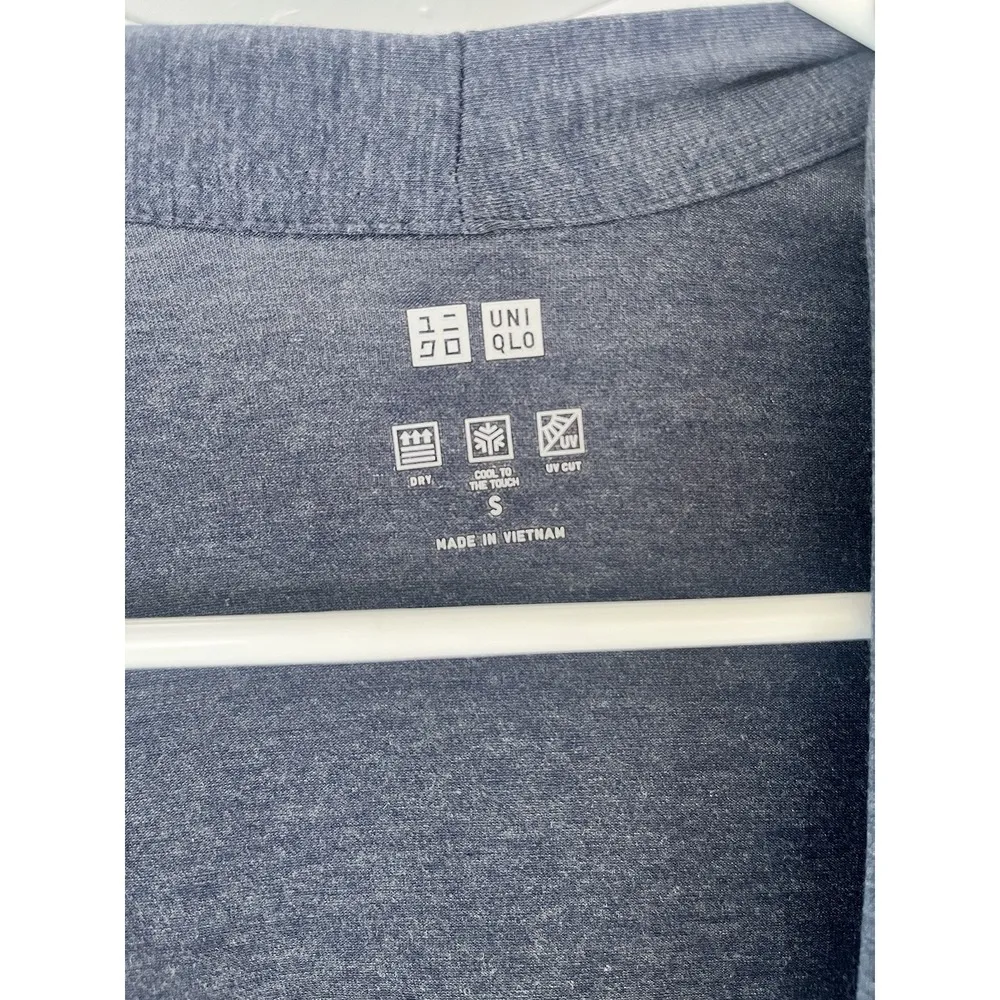 Uniqlo Airism Women Sweater Size S Blue UV Protection Long Cardigan Athleisure - Image 2