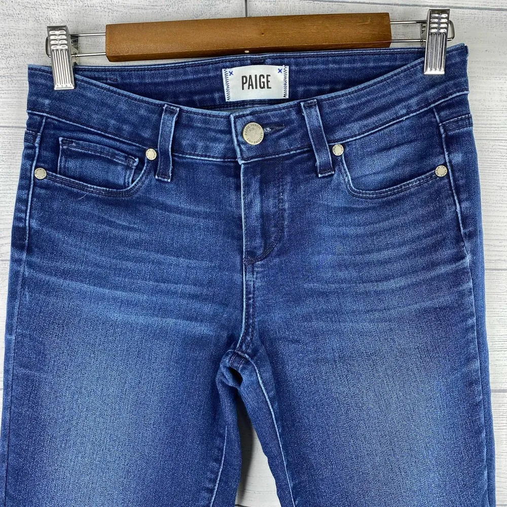 Paige Womens Paula Verdugo Ankle Raw Hem Cuffed Denim Jeans size 26 - Image 3