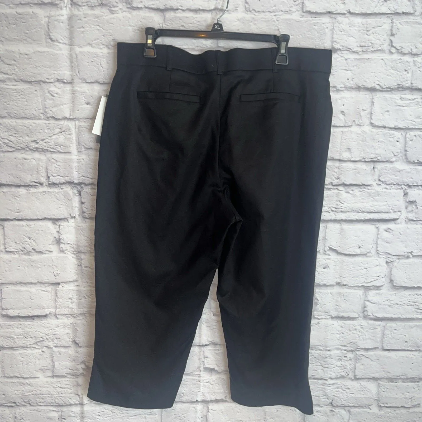 Counterparts Women’s NWT Casual Everyday Cropped Black Cotton Pants Size 16 - Image 4