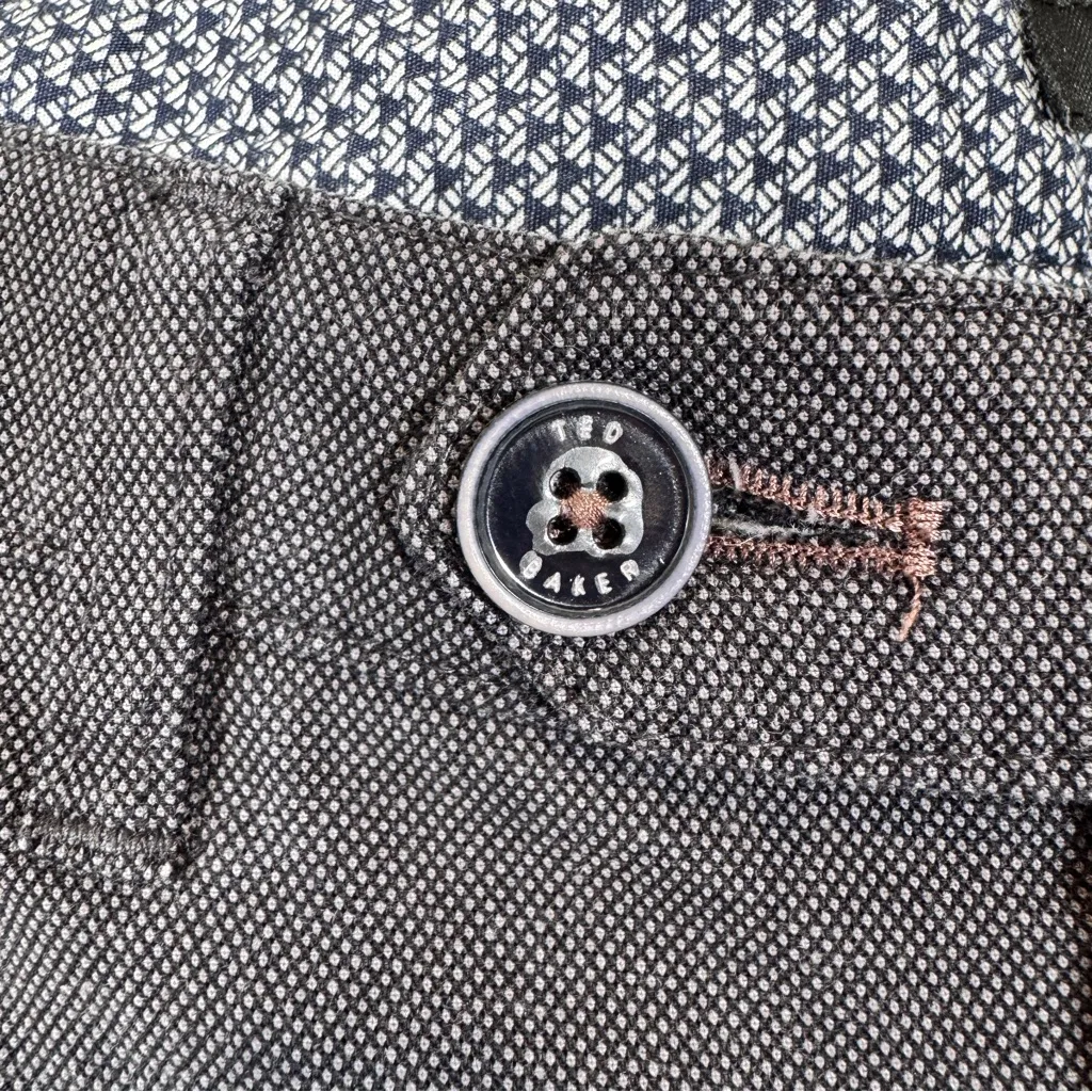 Ted Baker Blue Mid Rise Trouser Dress Pants Womens 28 Classic Preppy Slim Fit - Image 10