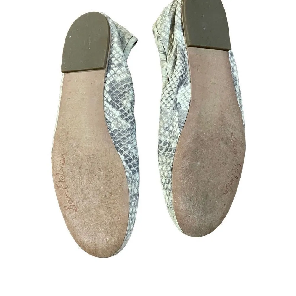 Sam Edelman Felicia snakeskin print leather ballet flats size 8.5 - Image 11