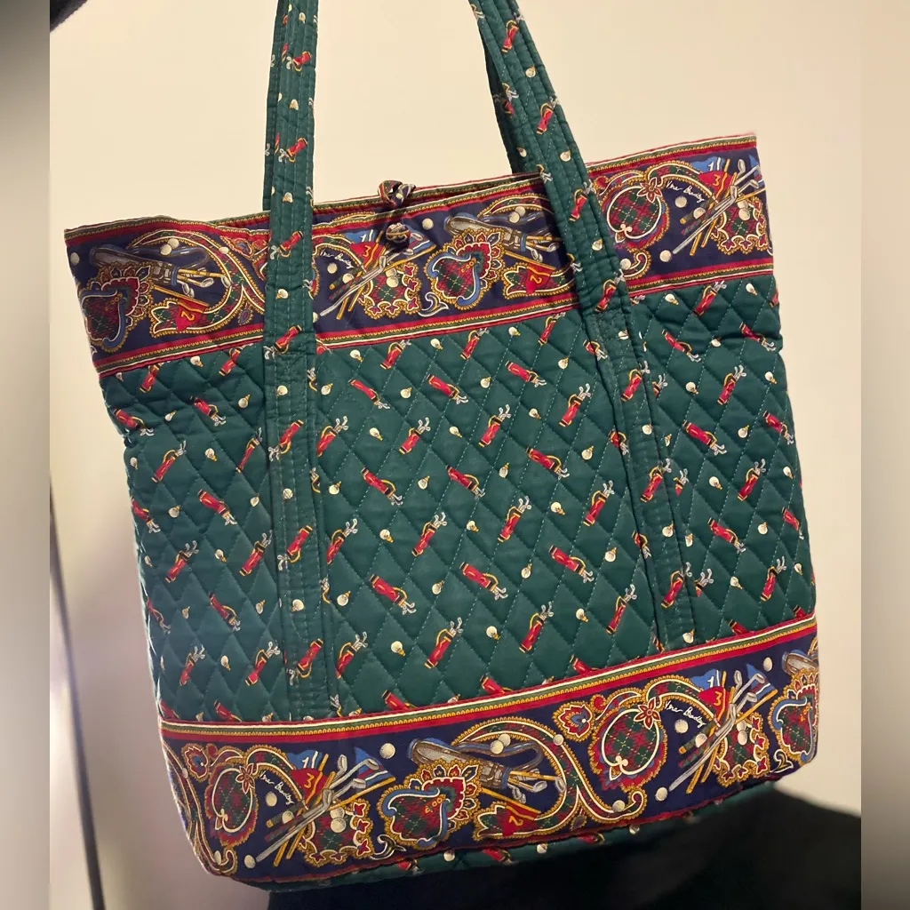 Vintage Vera Bradley Gold Quilted Tote Bag Retired Pattern EUC - Image 10