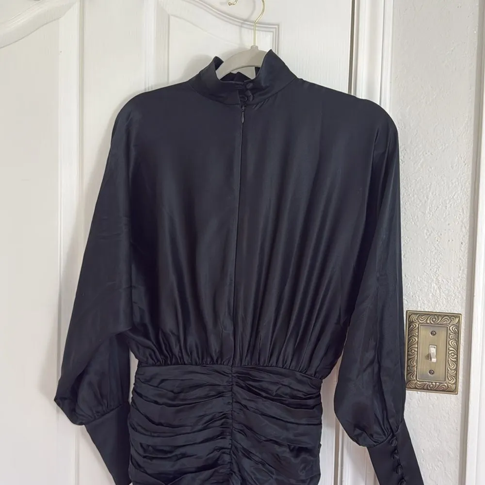 Retrofete silk stretch Barbara mini dress Black Size XS - Image 5