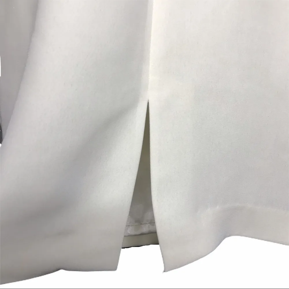 Ellen Tracy classic ivory sheath dress with embellished beaded neckline - Image 10