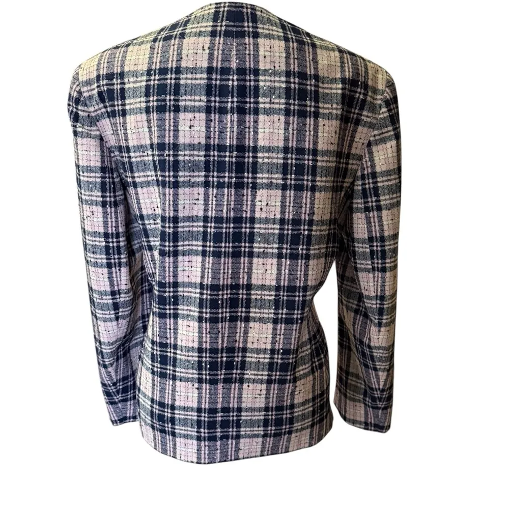 Pendleton classics wool blend tweed button up suit jacket blazer SZ 12 coquette - Image 6