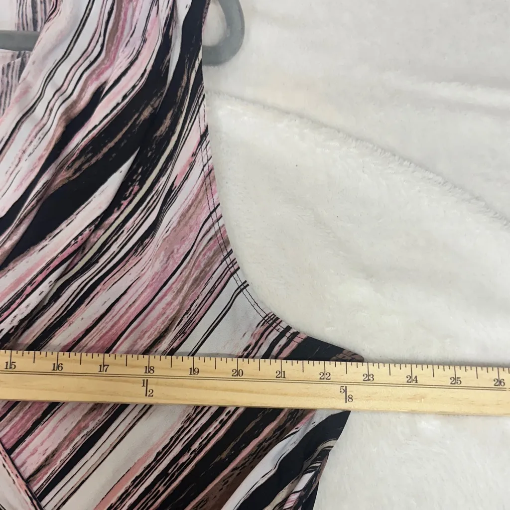 Connected Apparel Pink and Black Striped Jumpsuit/ Romper - Image 6