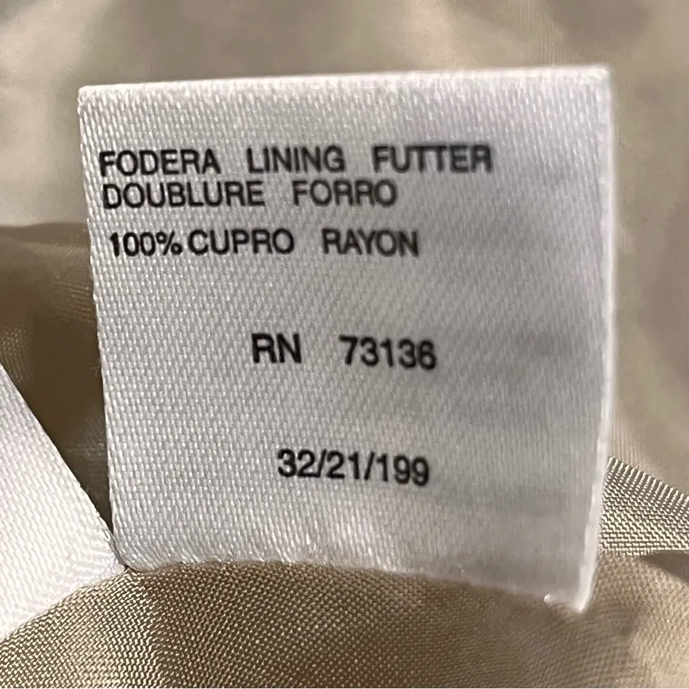 Max Mara Tan 1 Button Cropped Virgin Wool Blazer Jacket size 6 - Image 11