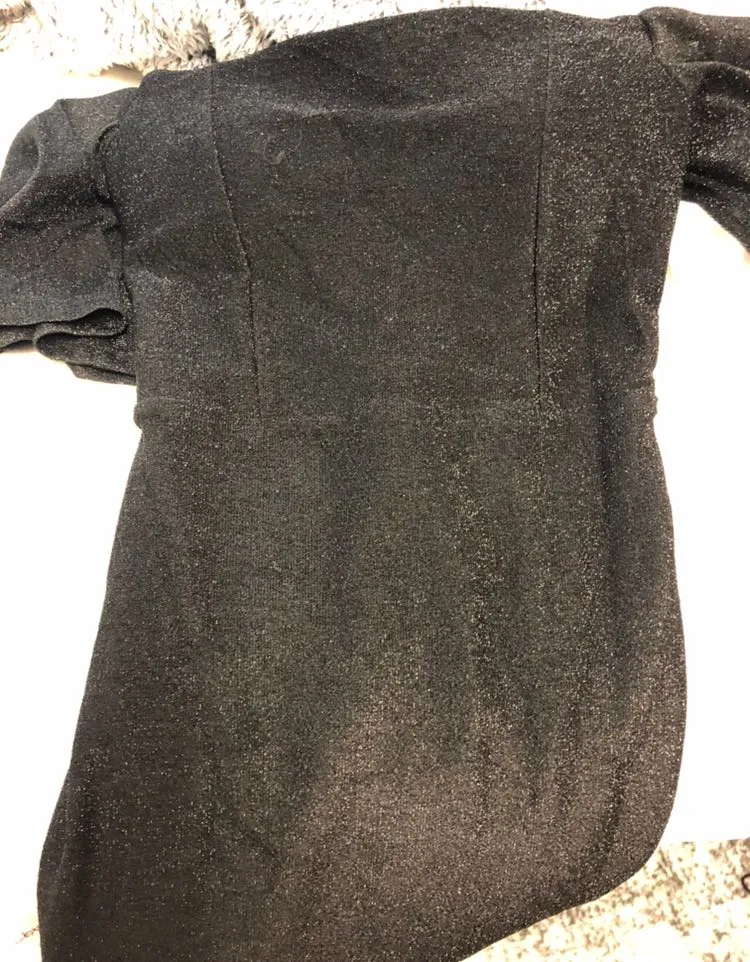 Tobi Black Sparkle Body Con - Image 2