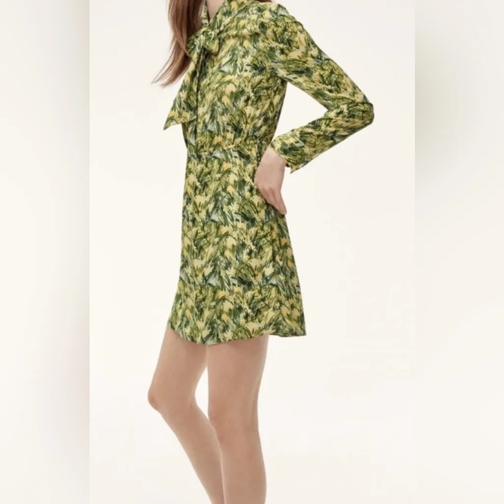 Sunday Best Leafy Green Long Sleeve Dress - Image 2