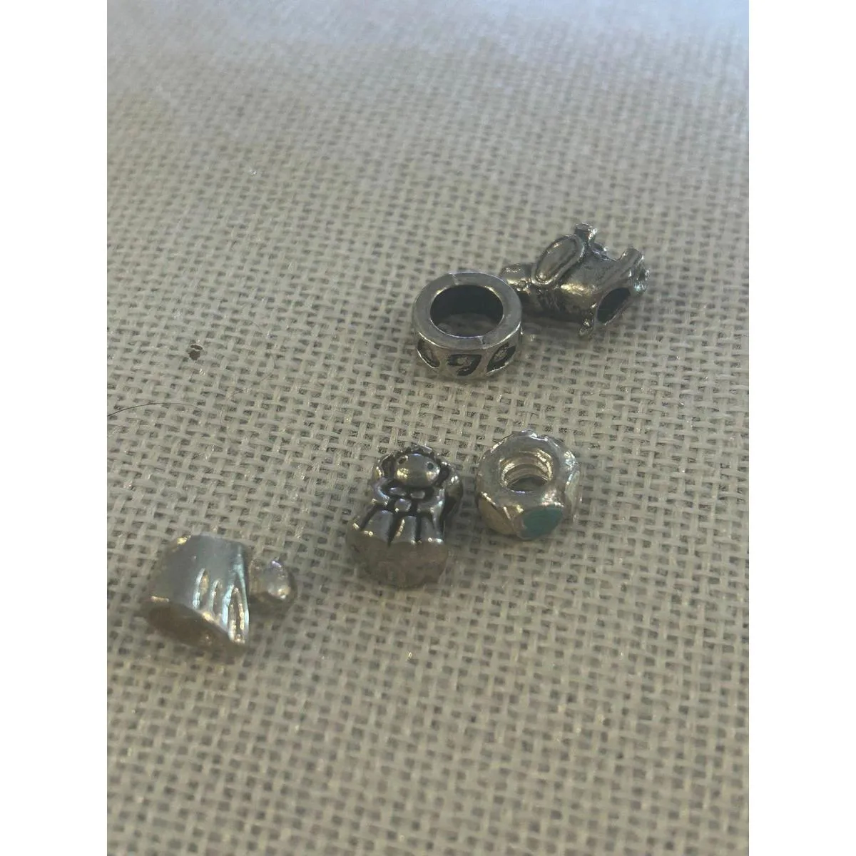 A512 charm bracket silver plated 5 pcs Gray - Image 2